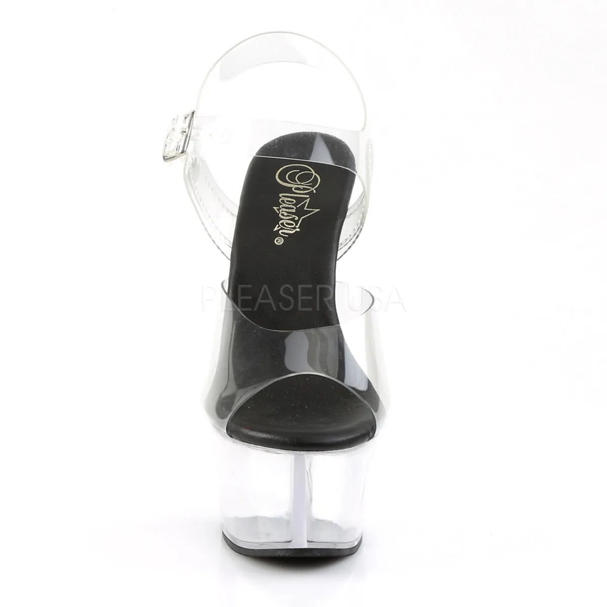 6 Inch Heel ASPIRE-608 Clear-Black