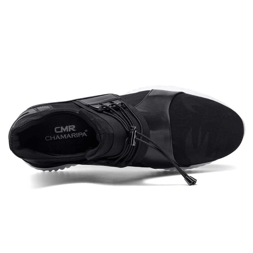 7 CM / 2.76 Inches CMR CHAMARIPA Hidden Height Increasing Sneaker High Top Running Elevator Shoes Athletic Lift Shoe