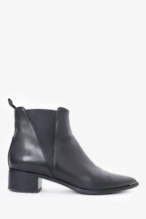 Acne Studios Black Leather Ankle Boots Size 38