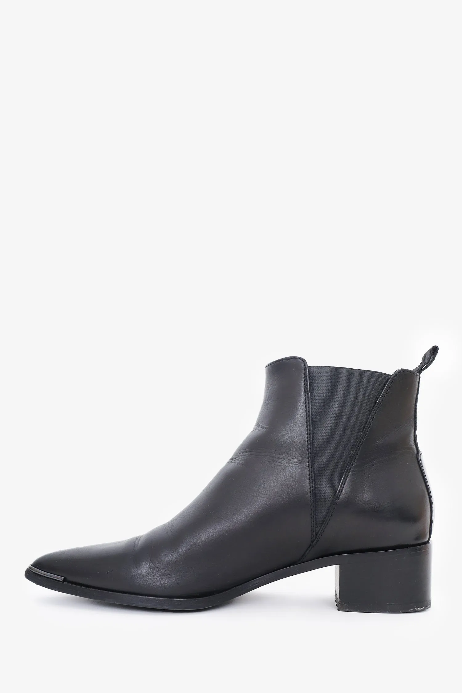 Acne Studios Black Leather Ankle Boots Size 38