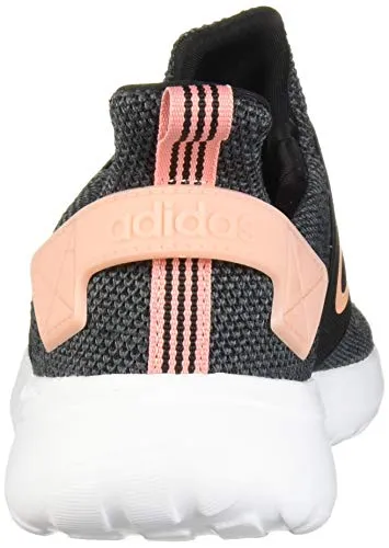 adidas Women's Lite Racer Adapt Running Shoe, Black/Glow Pink/Grey, 6 M US