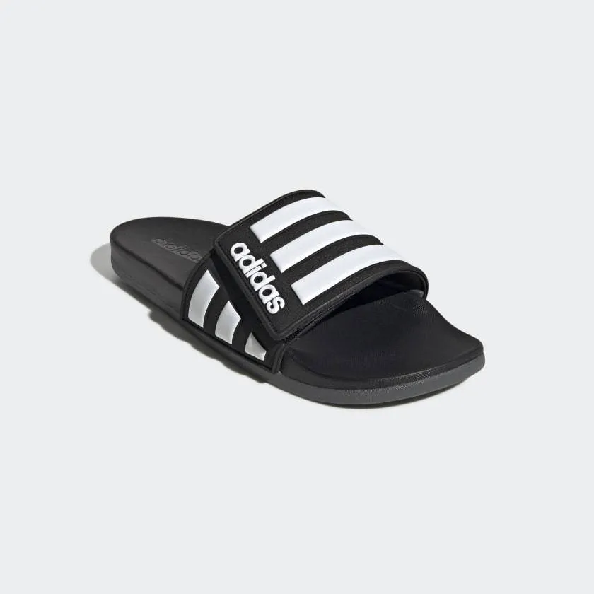 ADILETTE COMFORT ADJUSTABLE SLIDES CORE BLACK / CLOUD WHITE / GREY SIX