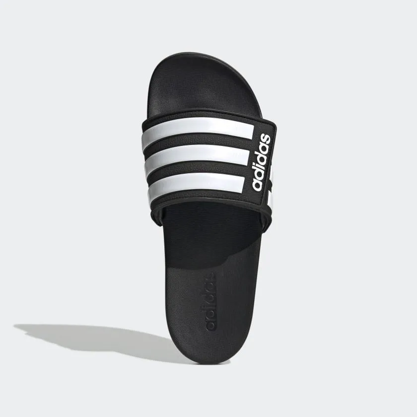 ADILETTE COMFORT ADJUSTABLE SLIDES CORE BLACK / CLOUD WHITE / GREY SIX