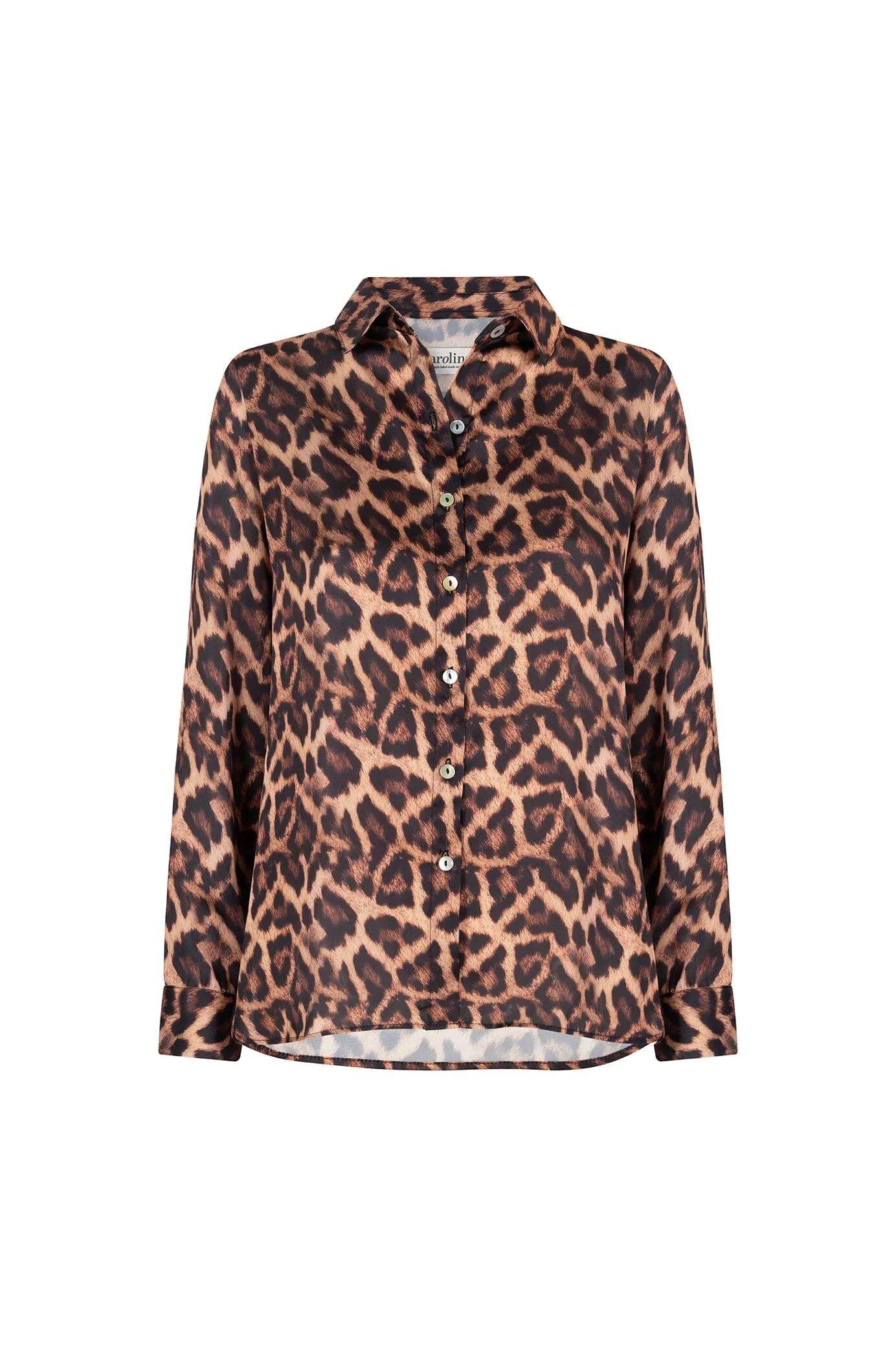 Anika Animal Print Long Sleeve Collared Shirt