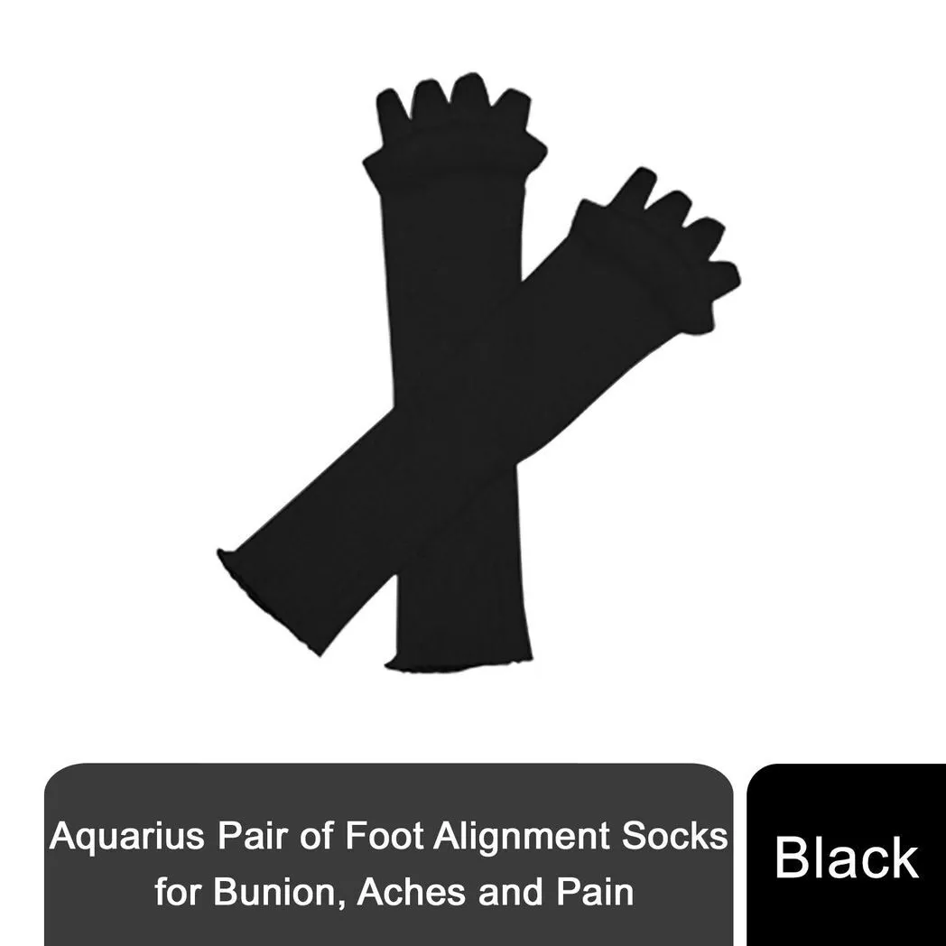 Aquarius Pair of Foot Alignment Socks for Bunion, Aches and Pain, Black