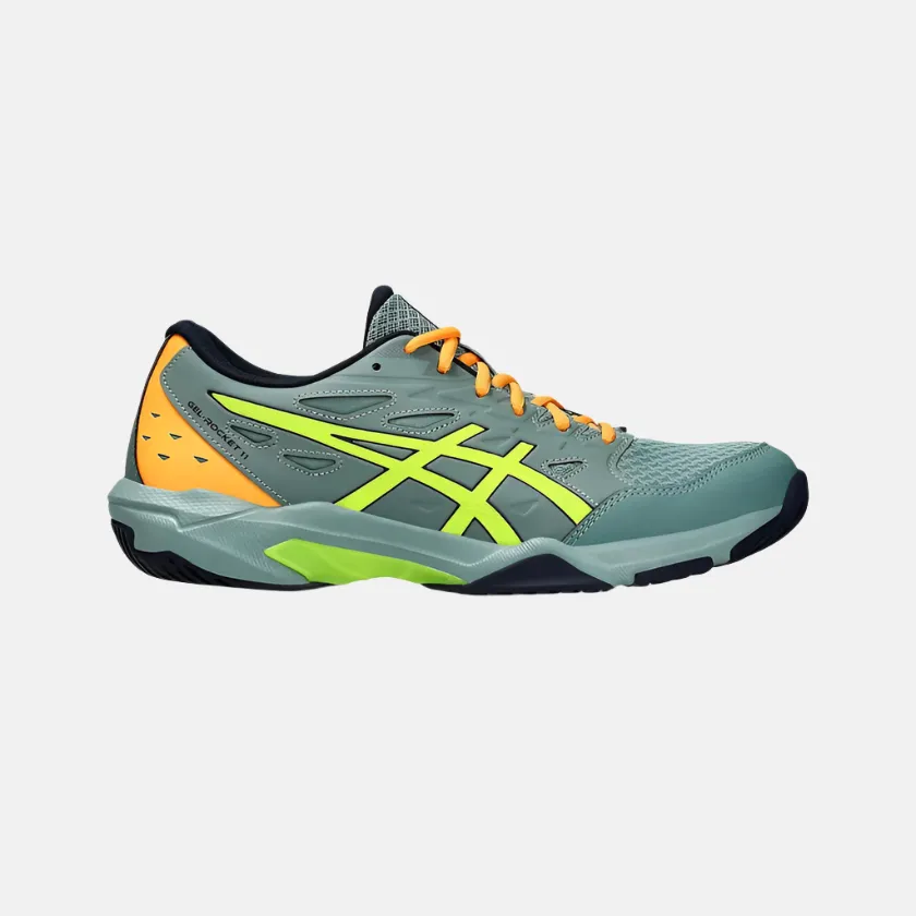 Asics GEL-ROCKET 11 Men's Badminton Shoes -Celadon/Safety Yellow