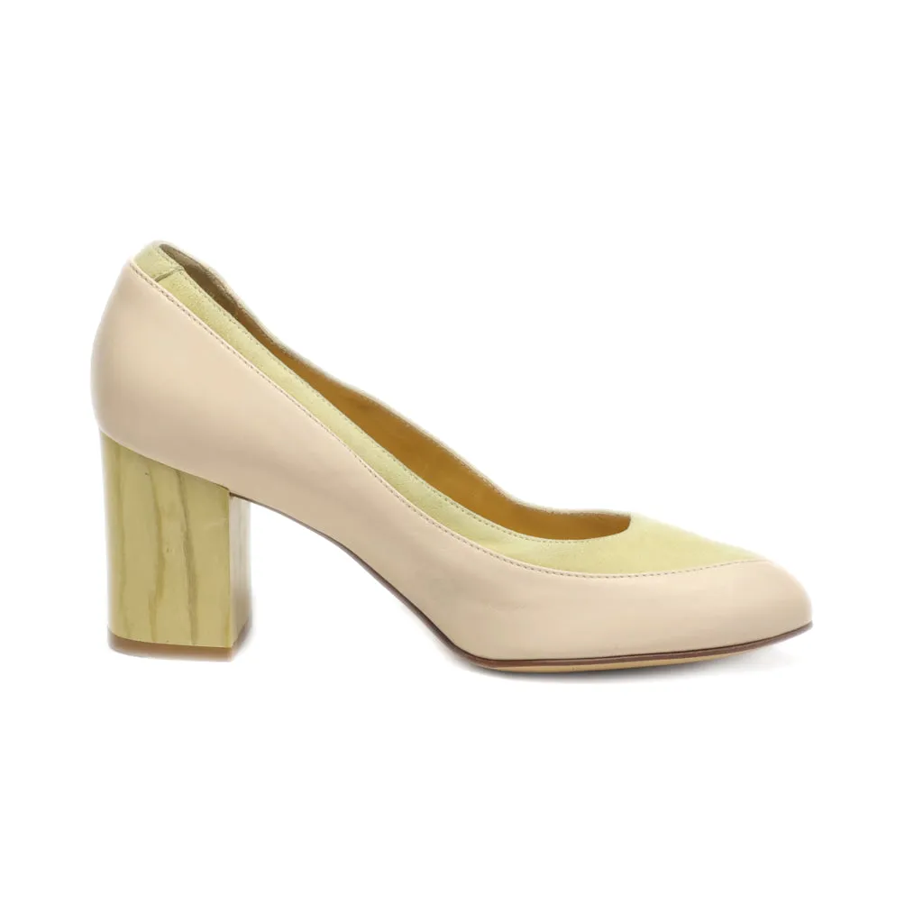 Atelier Content High-Heel Shoes Leather Beige Colour For Women