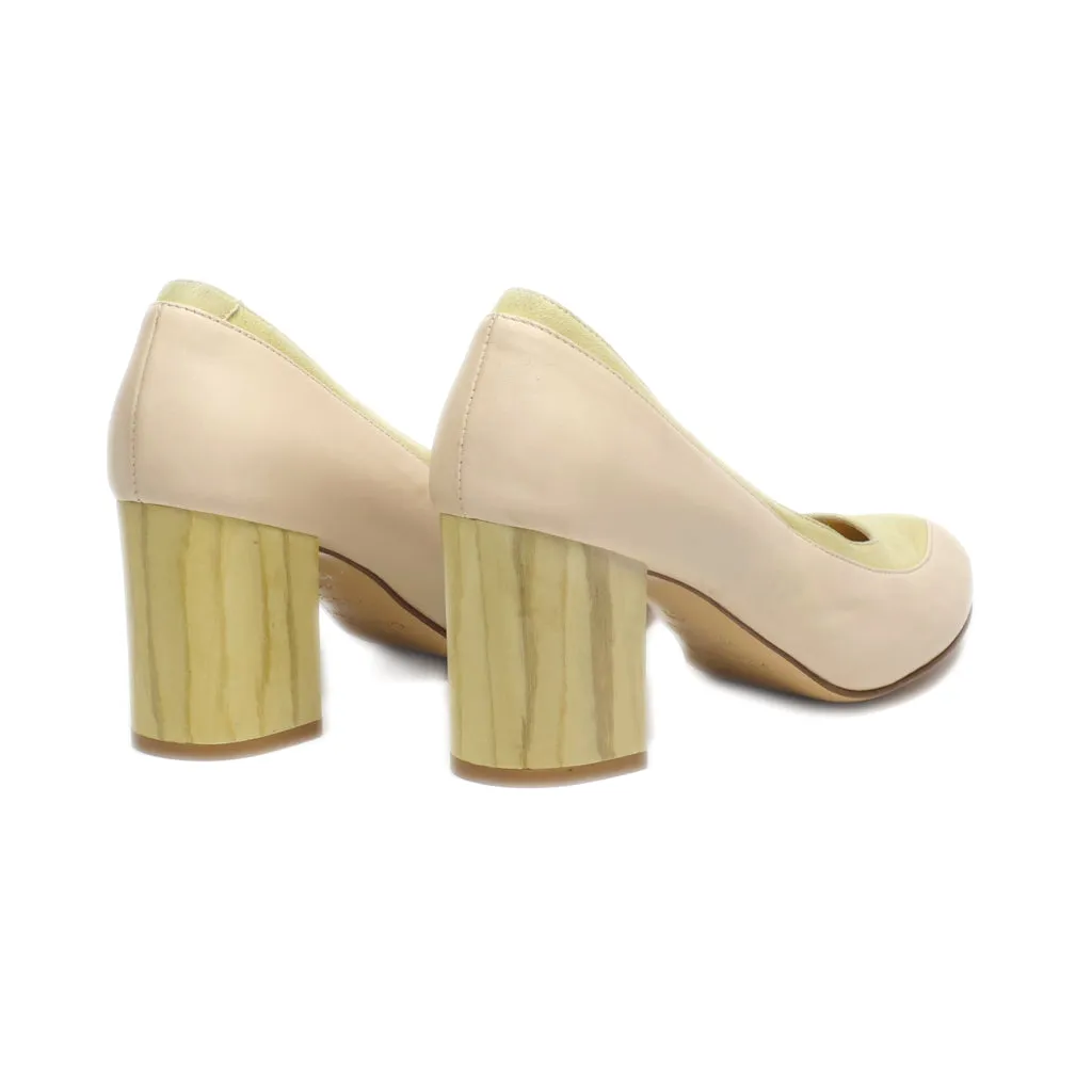 Atelier Content High-Heel Shoes Leather Beige Colour For Women