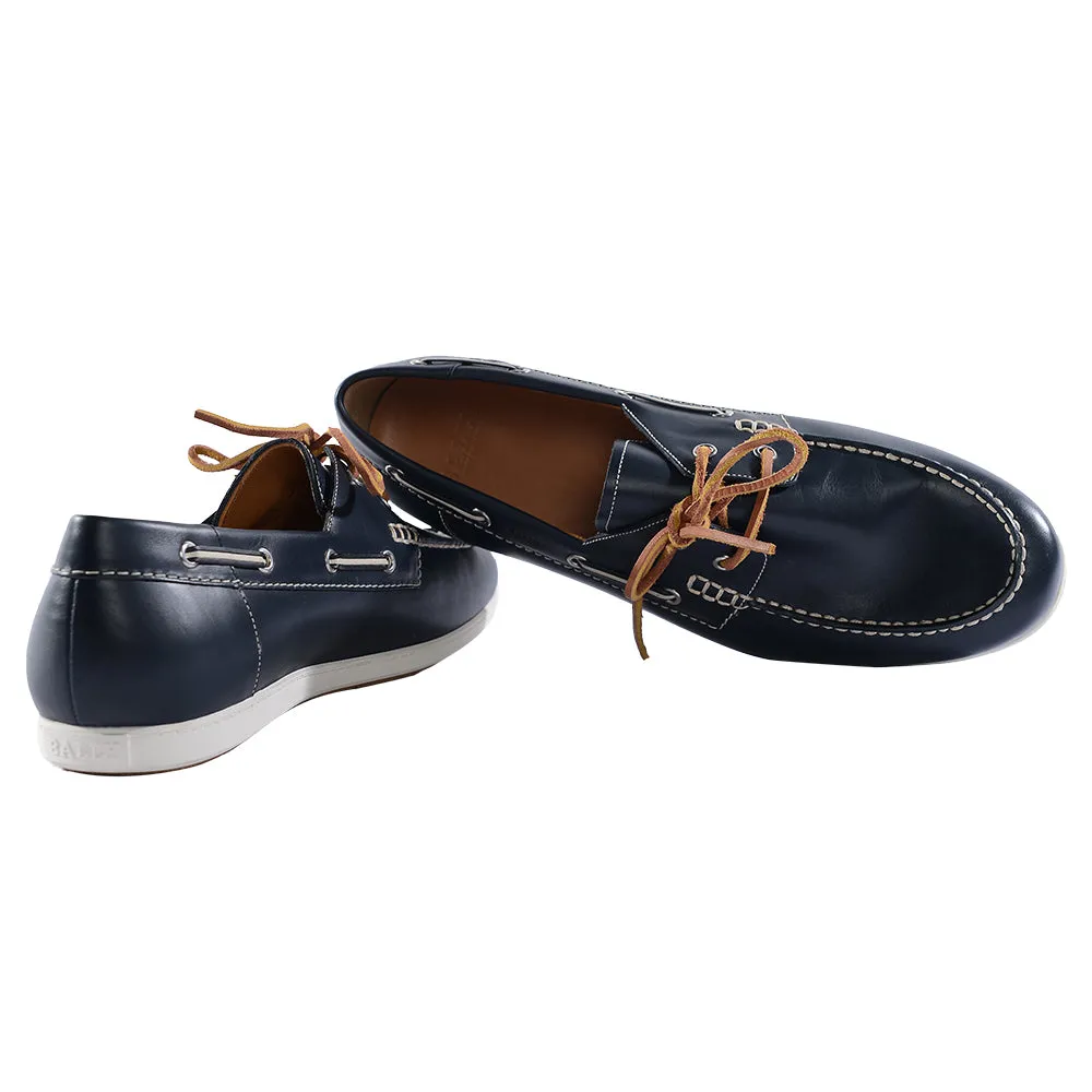 Bally Mens Moccasins in Blue Navy