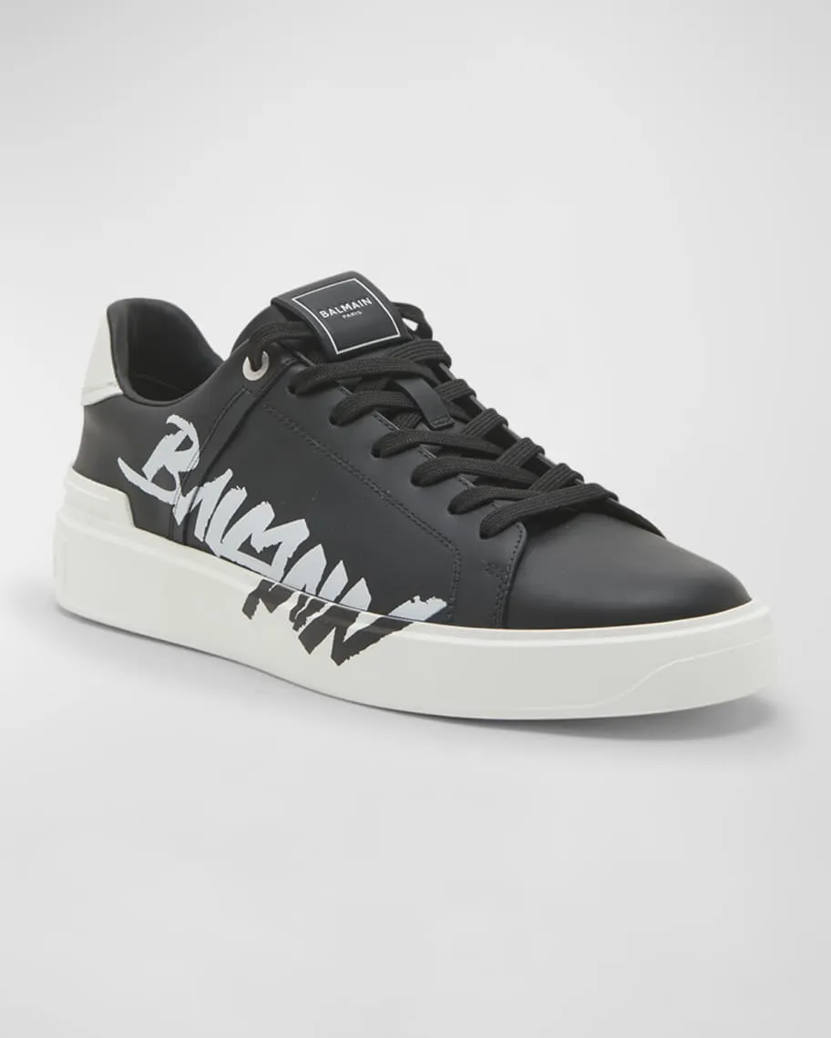 Balmain Men's B-Court Logo Low Top Sneakers