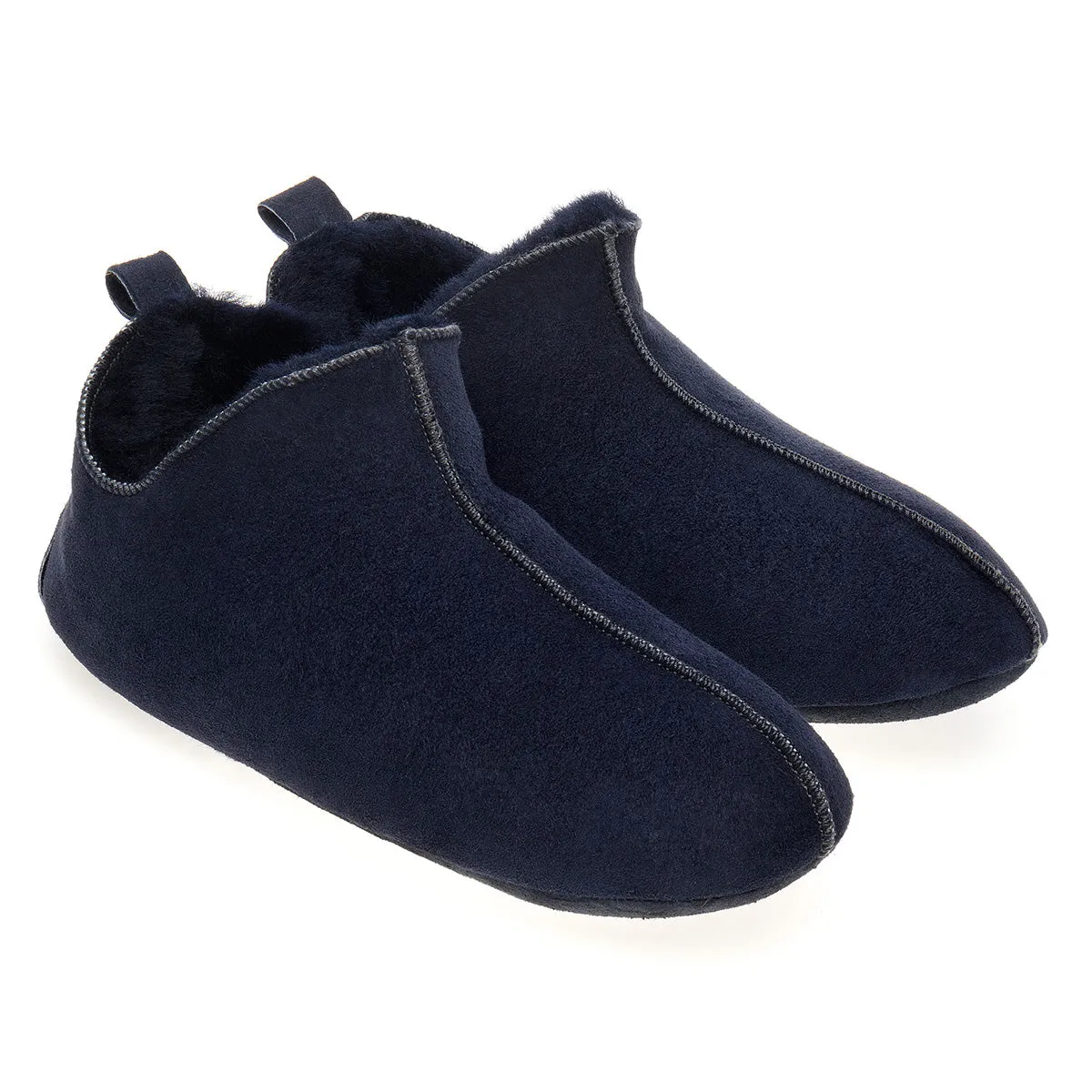 Berit Sheepskin Slippers/Yoga Shoe - Midnight Navy