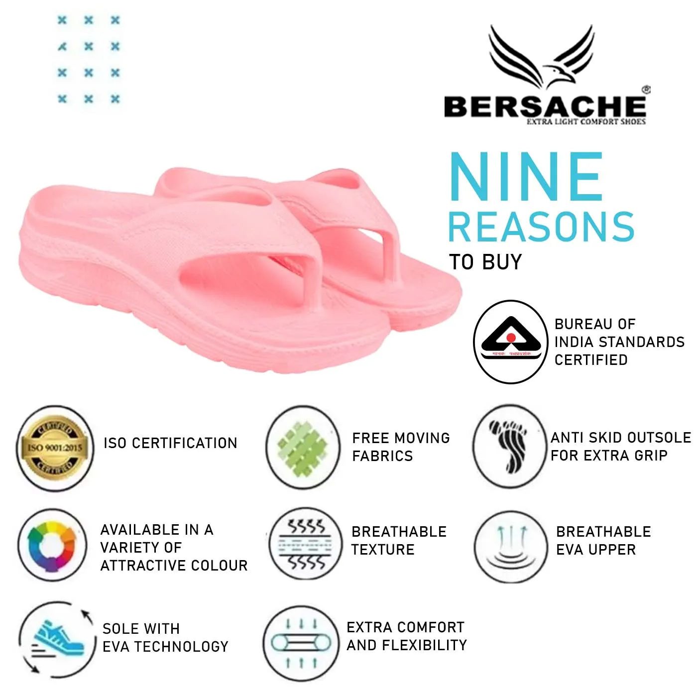 Bersache Extra Soft Classic Casual with  Regular wear with Ultra Soft & Flexibility Technology Flip Flop for Women's & Girl's (6187-Pink)