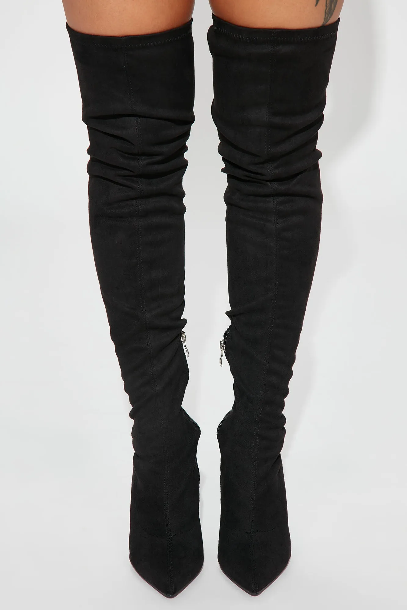 Billie Over The Knee Boots - Black