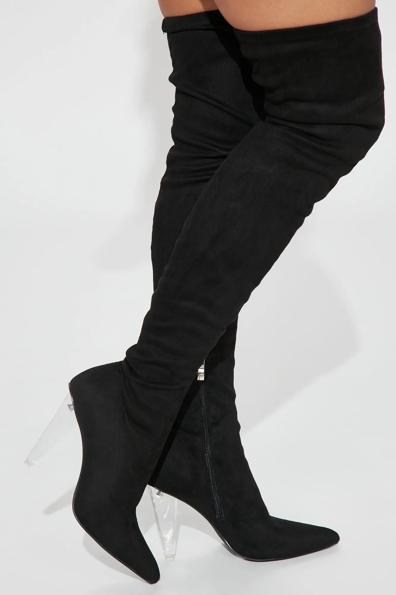 Billie Over The Knee Boots - Black