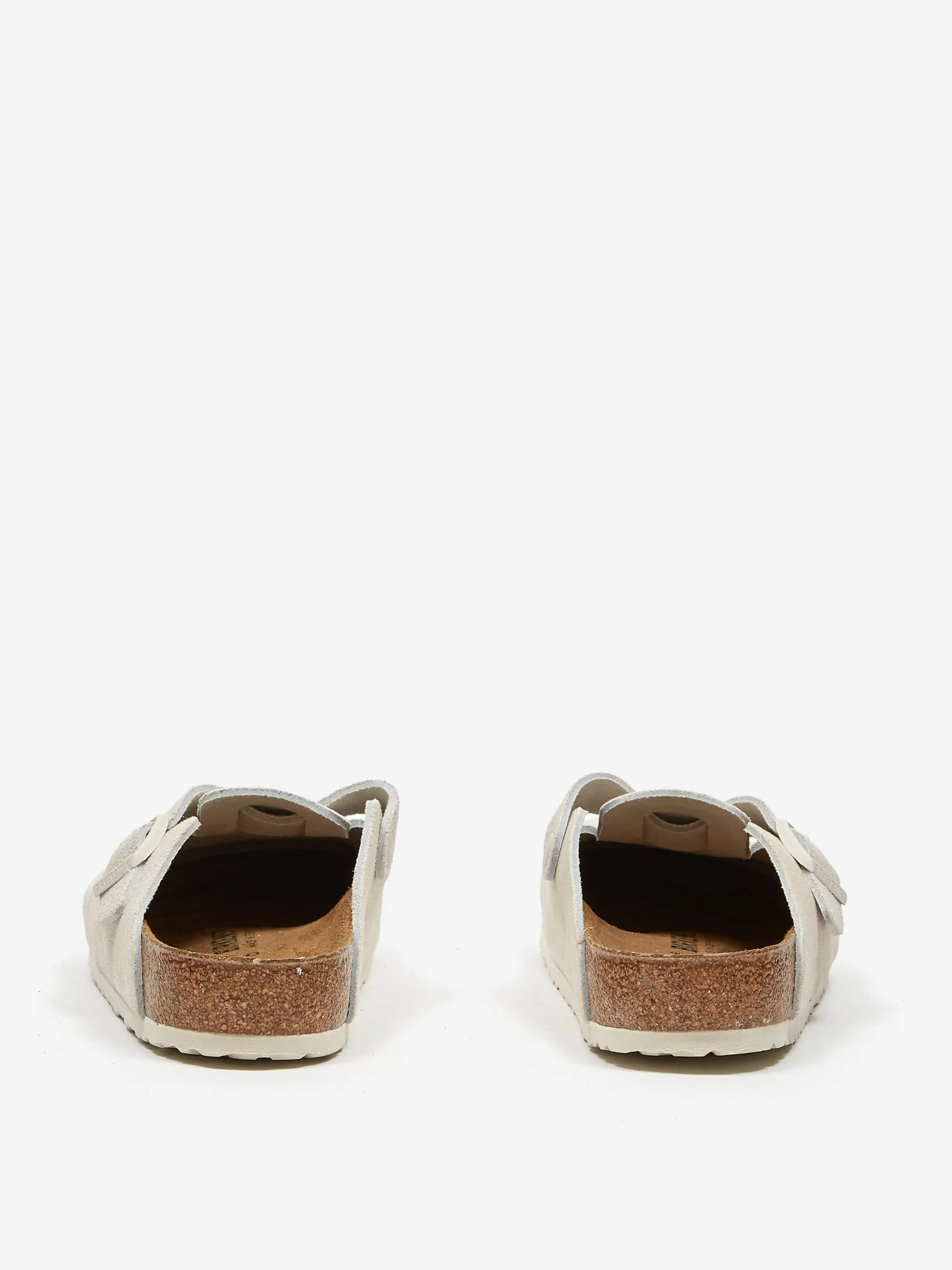 Birkenstock Boston Suede - Antique White