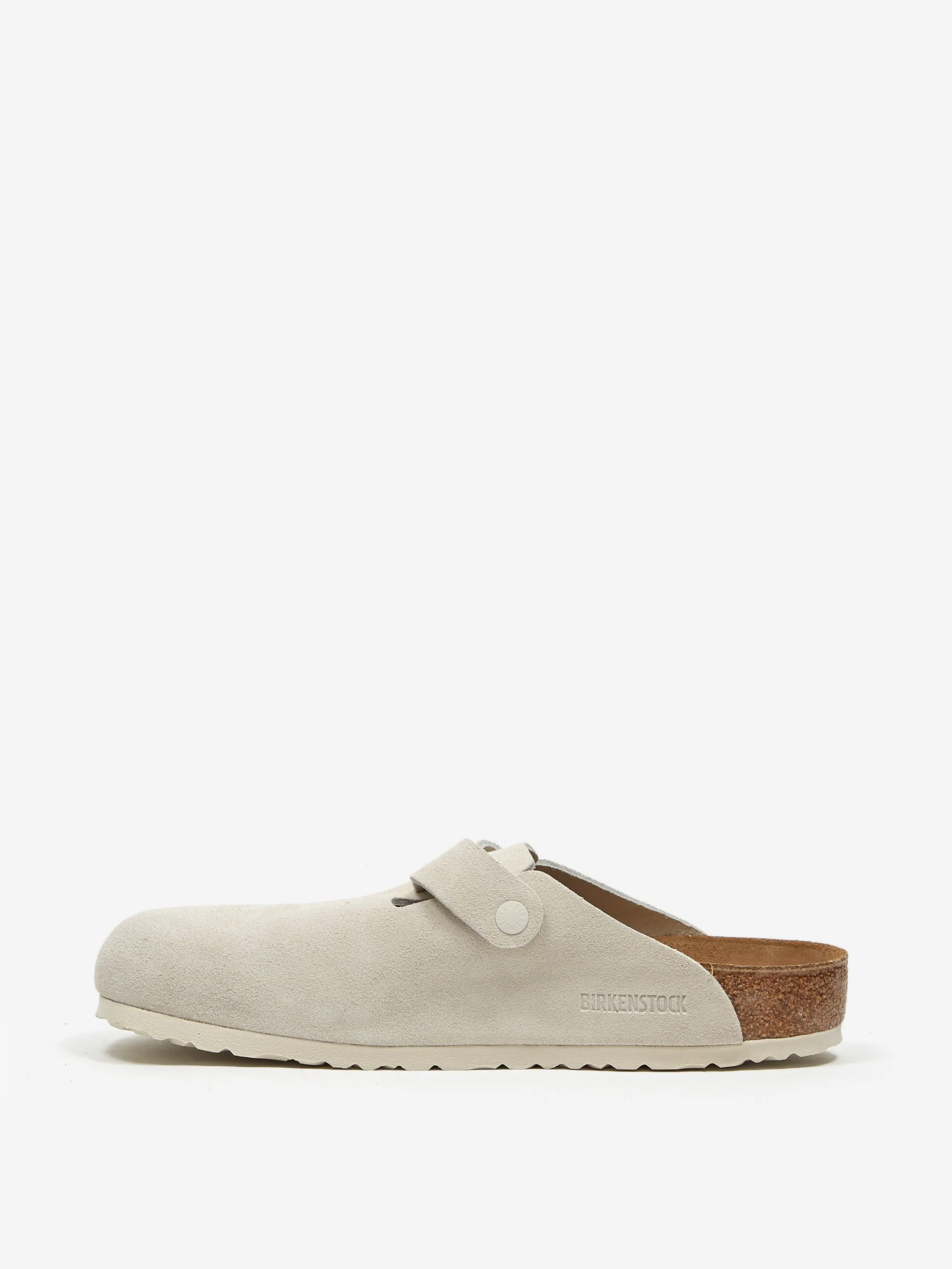 Birkenstock Boston Suede - Antique White