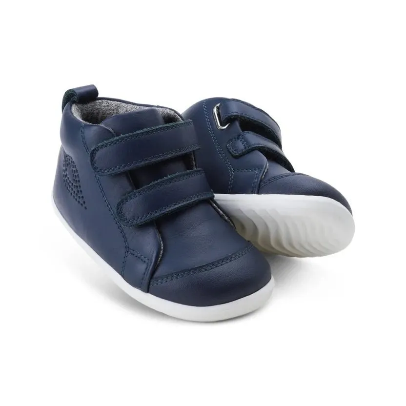 Bobux: Step-Up Grass Court High Velcro Trainers - Navy