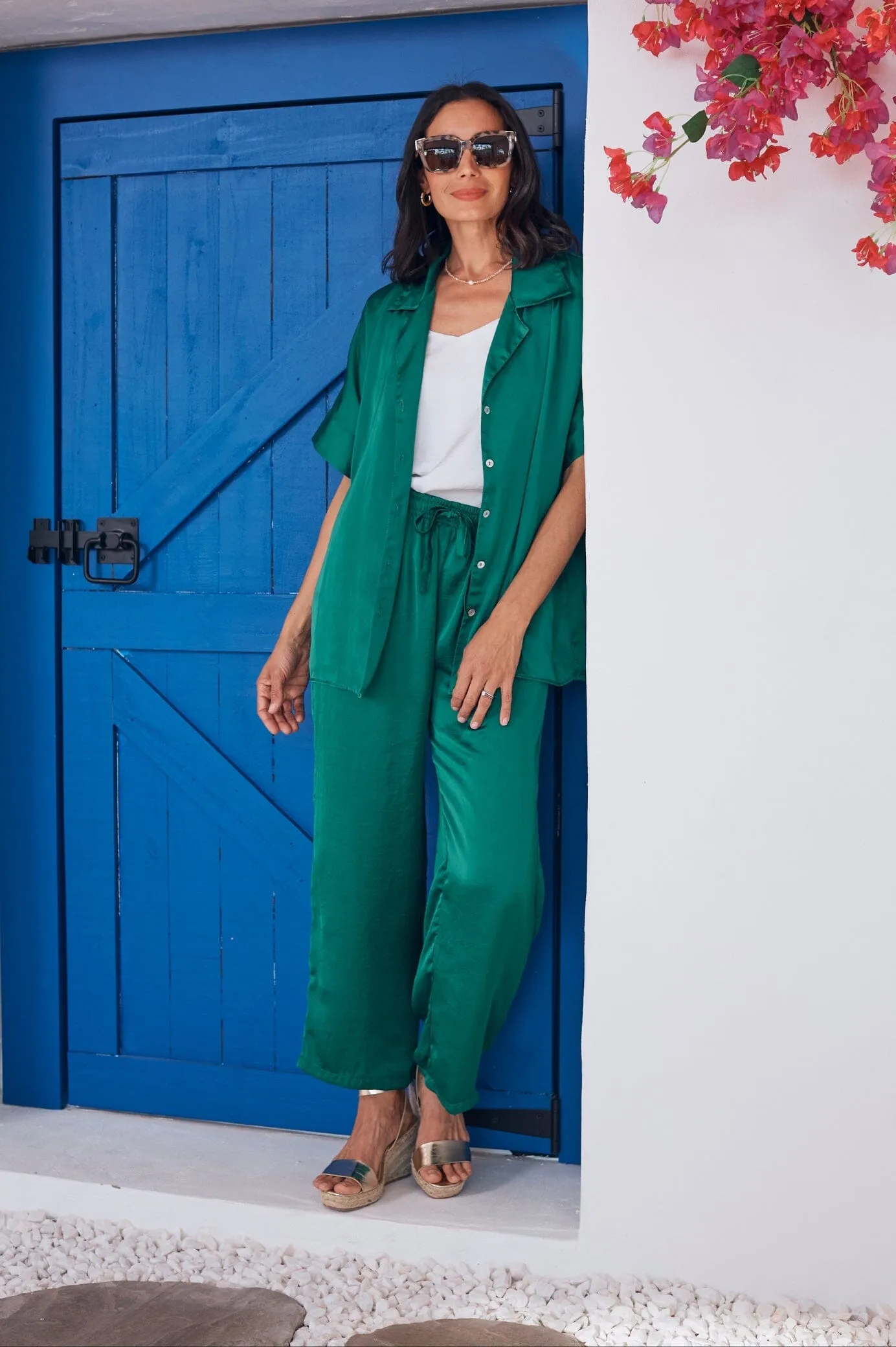 Casey Pants Emerald- Pre Order