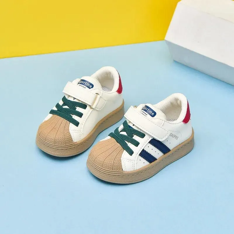 Children's Casual Shoes - Sneakers with Soft Striped Pattern - TSS291