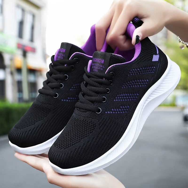 Comfy Womens Low Top Breathable Mesh Running Shoes - Lightweight, Lace-Up, Tassel Embellished, EVA Insole, PVC Sole for Summer Jogging, Walking, and Outdoor Sports