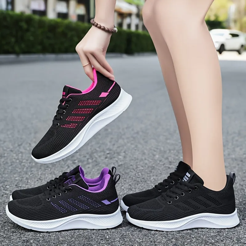 Comfy Womens Low Top Breathable Mesh Running Shoes - Lightweight, Lace-Up, Tassel Embellished, EVA Insole, PVC Sole for Summer Jogging, Walking, and Outdoor Sports