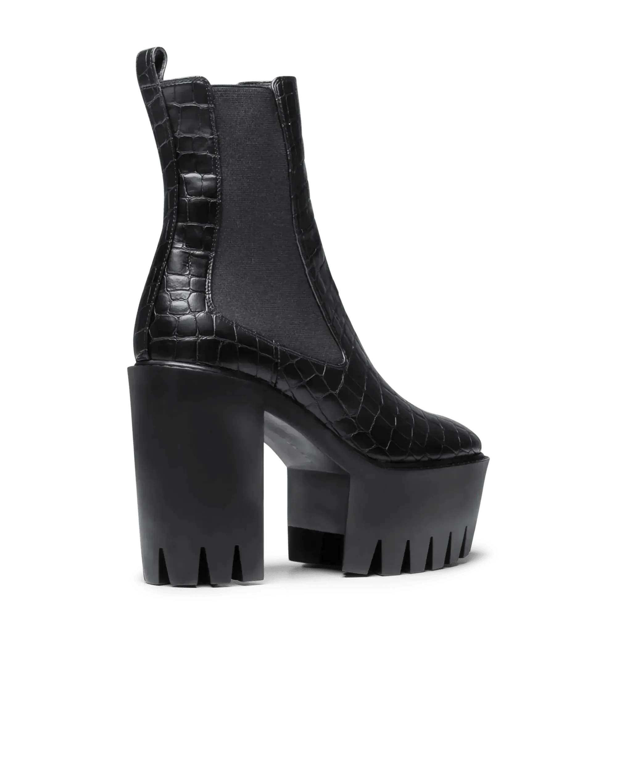 Croc Embossed Platform Bootie