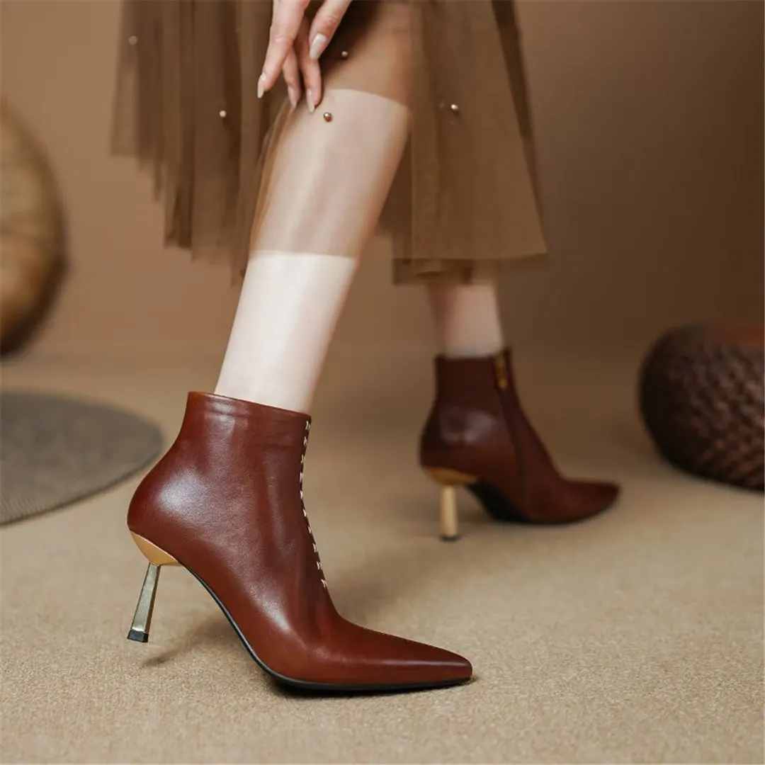 CrocDivine Leather Zippered Boots