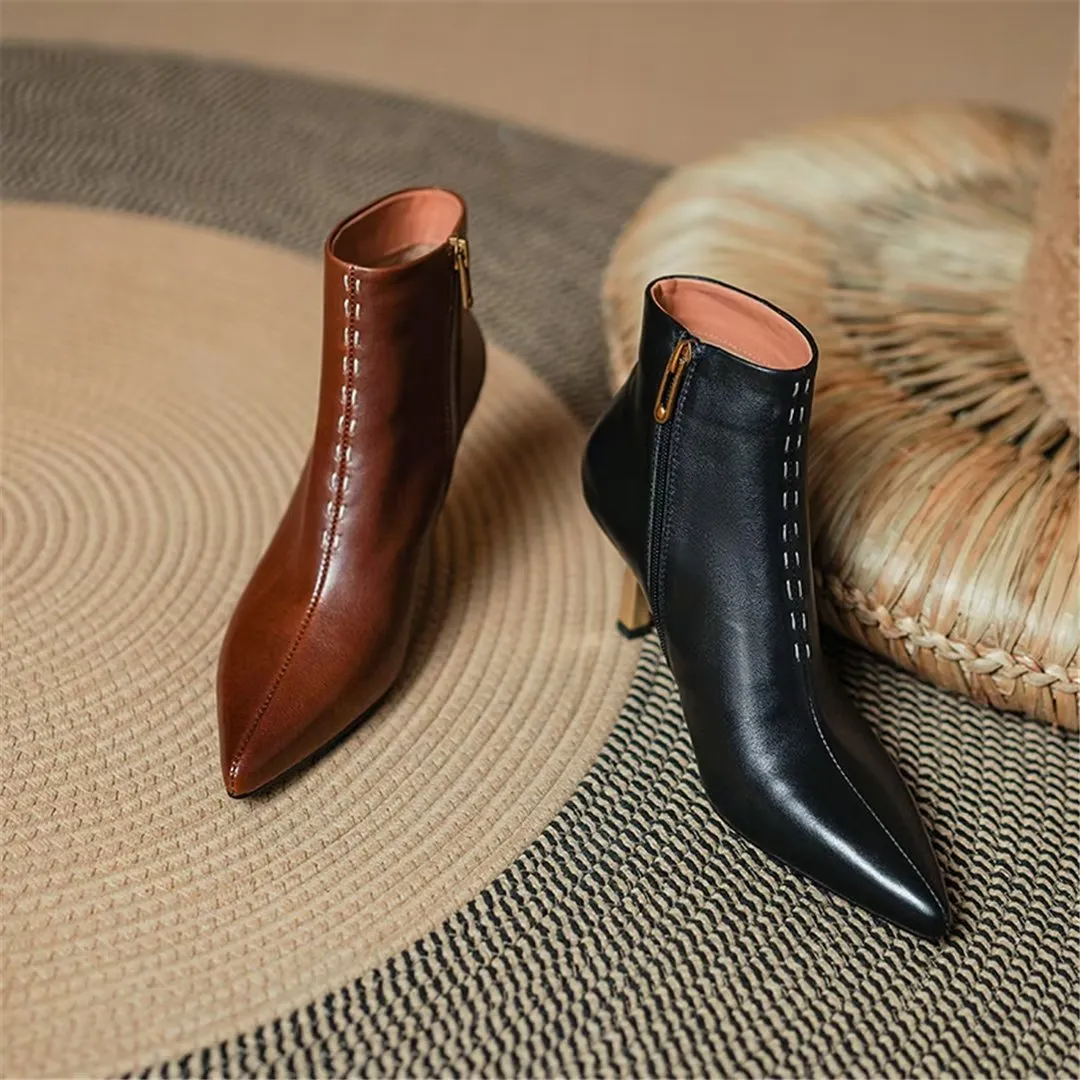 CrocDivine Leather Zippered Boots