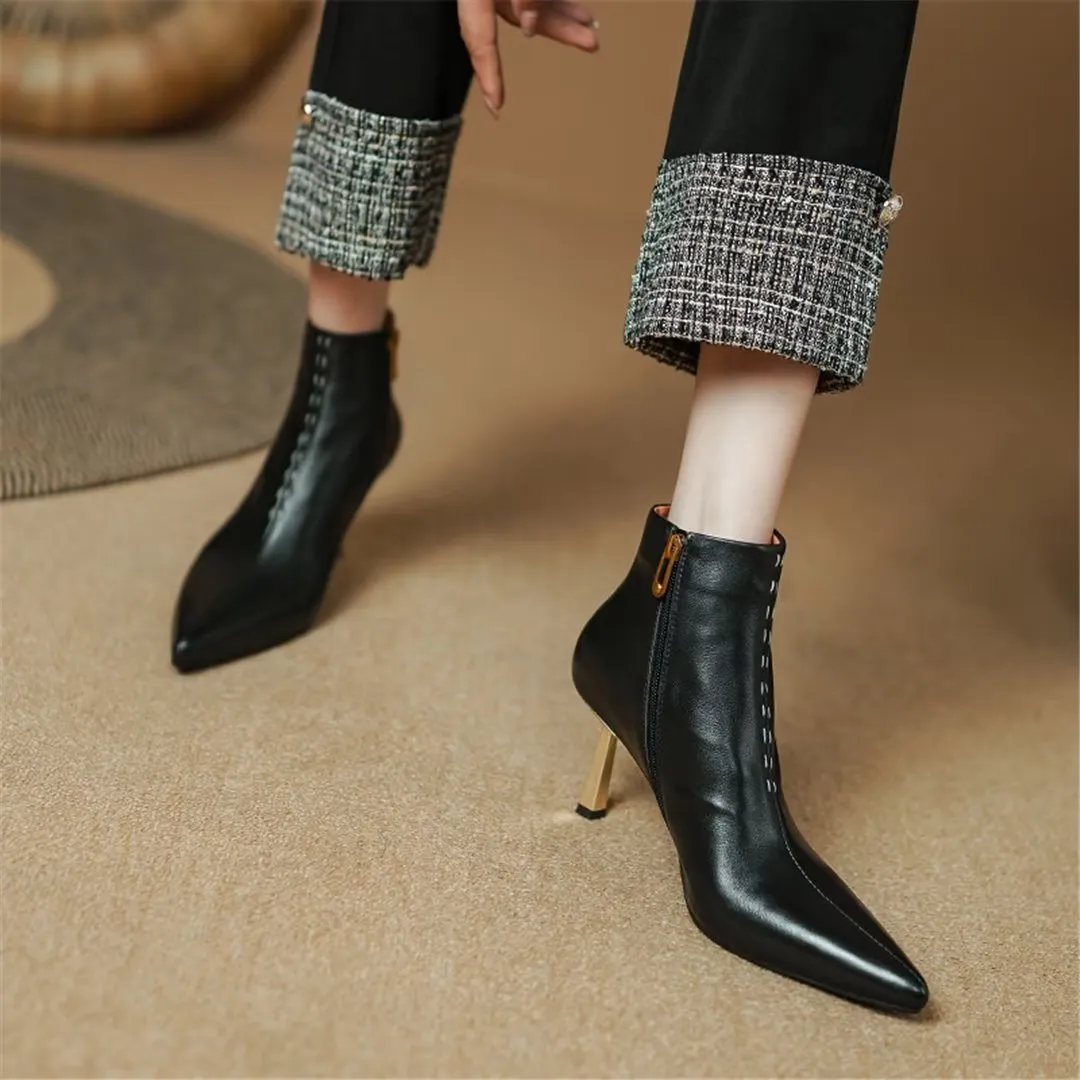 CrocDivine Leather Zippered Boots