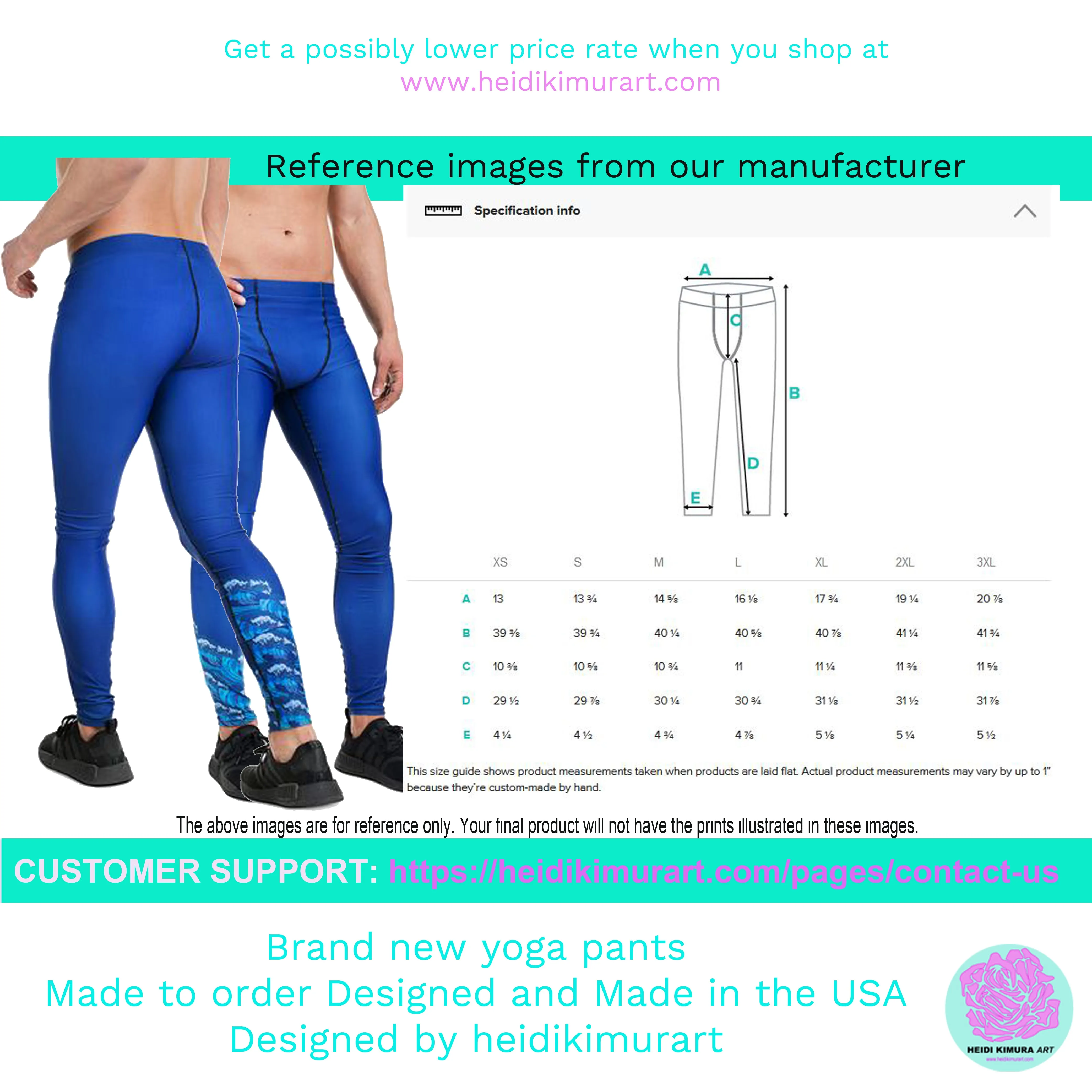 Dark Teal Blue Meggings, Solid Color Compression Tights Men's Leggings-Made in USA/EU