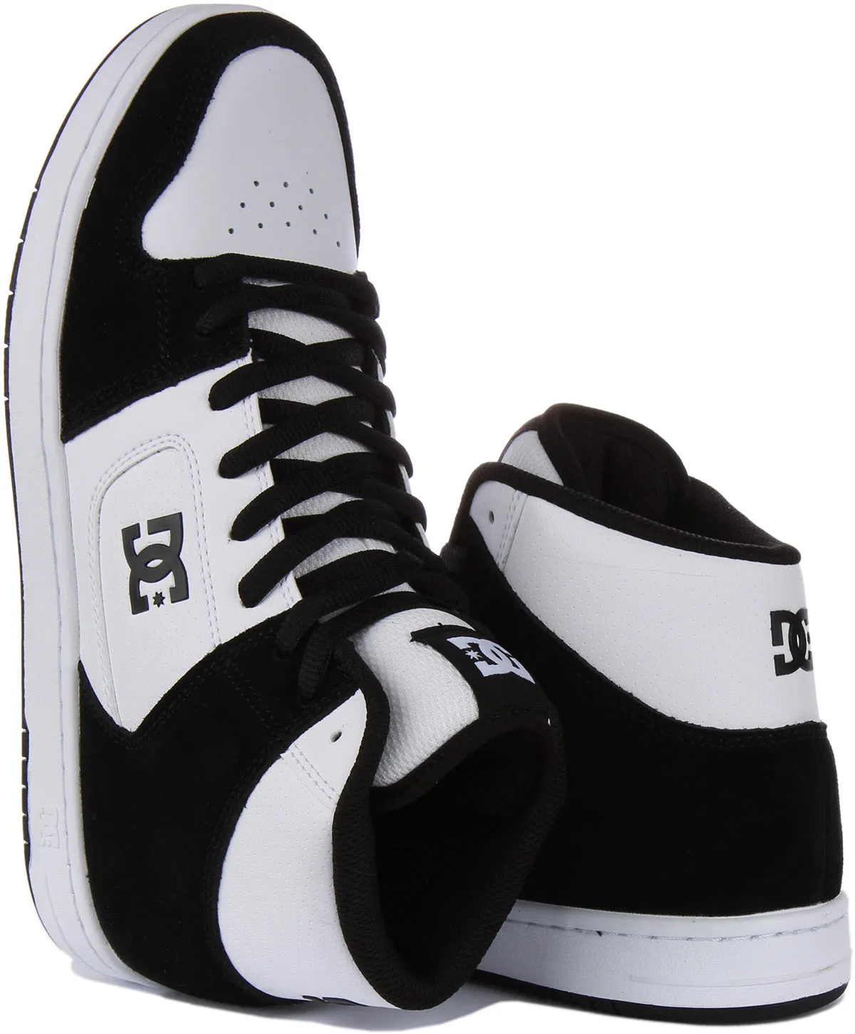 Dc Shoes Manteca 4 Hi In White Black For Men