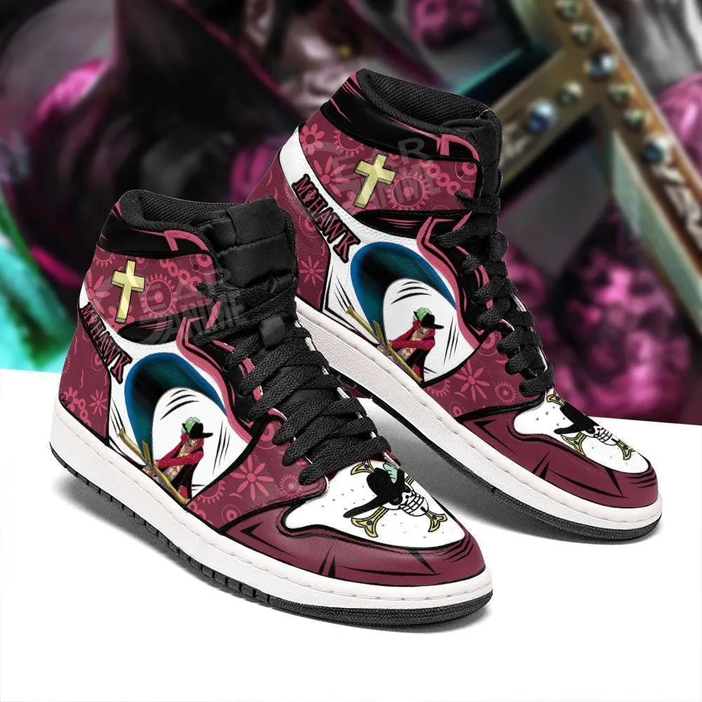 Dracule Mihawk Sneakers Custom Anime OP Shoes Gift Idea