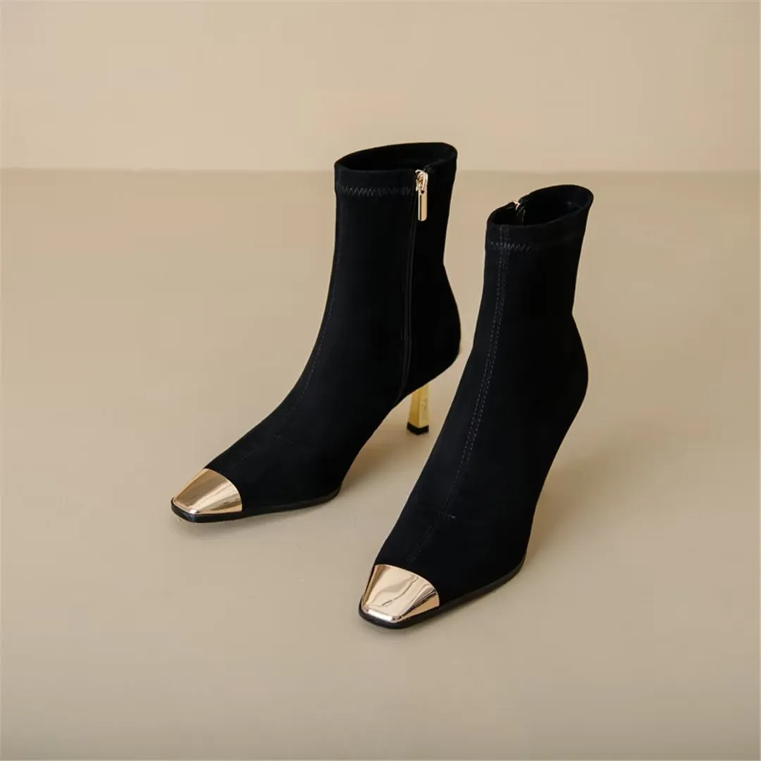 DuoFlock Glam Pointed Convertible Boots