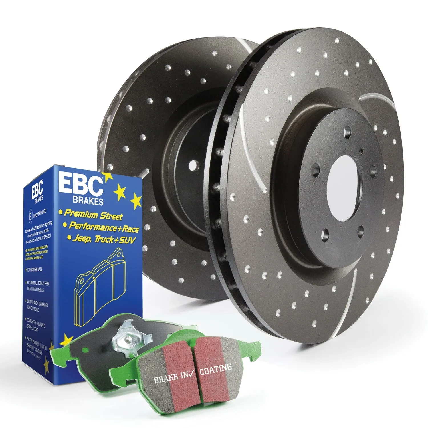 EBC Brakes S10KF1101 S10 Kits Greenstuff 2000 and GD Rotors