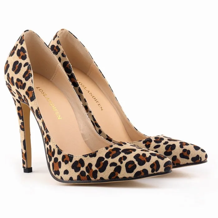 Elegant High-Heeled Western Texture Women's Single Shoes