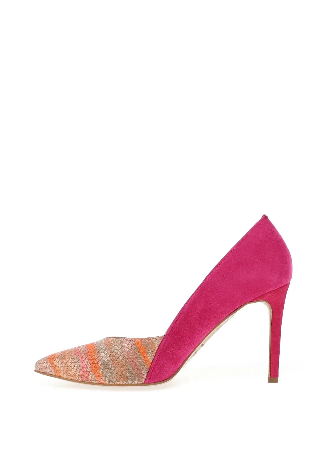 EMIS Suede Leather Fuchsia Court Shoe