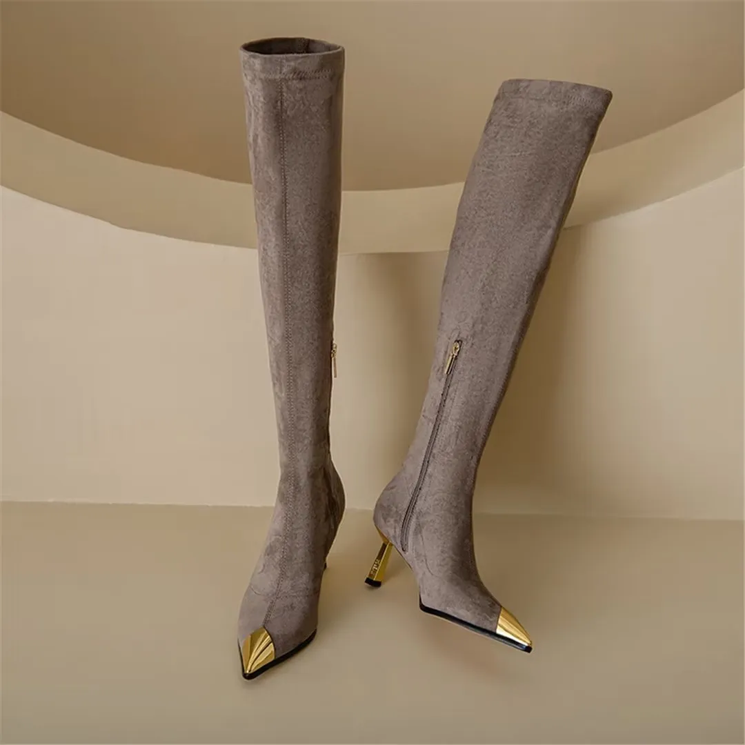 FlockChic Handmade Pointed High Boots