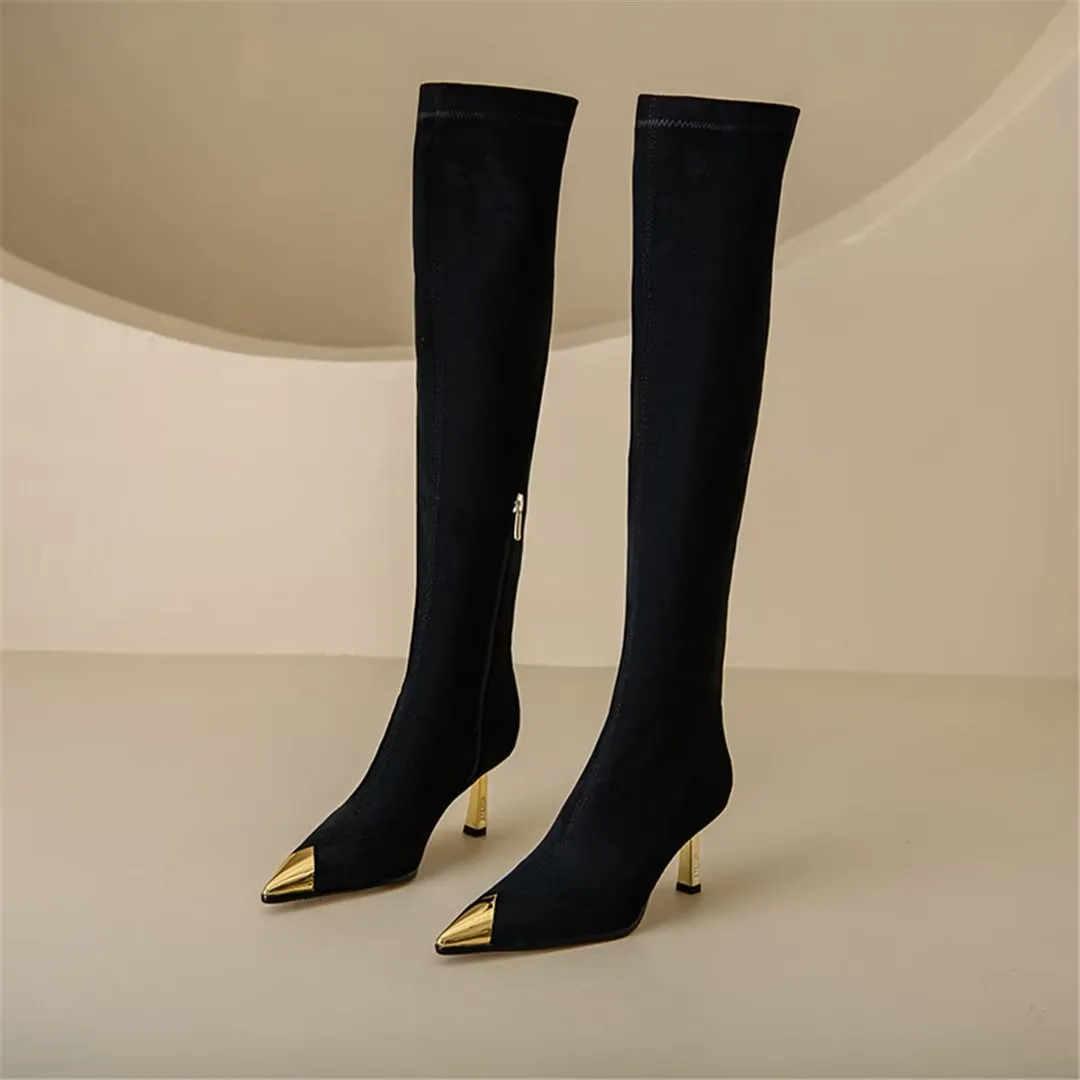 FlockChic Handmade Pointed High Boots