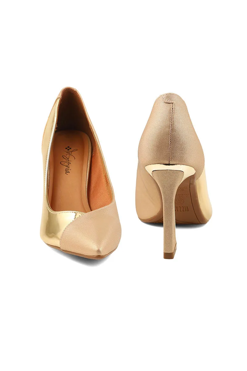 Formal Court Shoes I44441-Golden