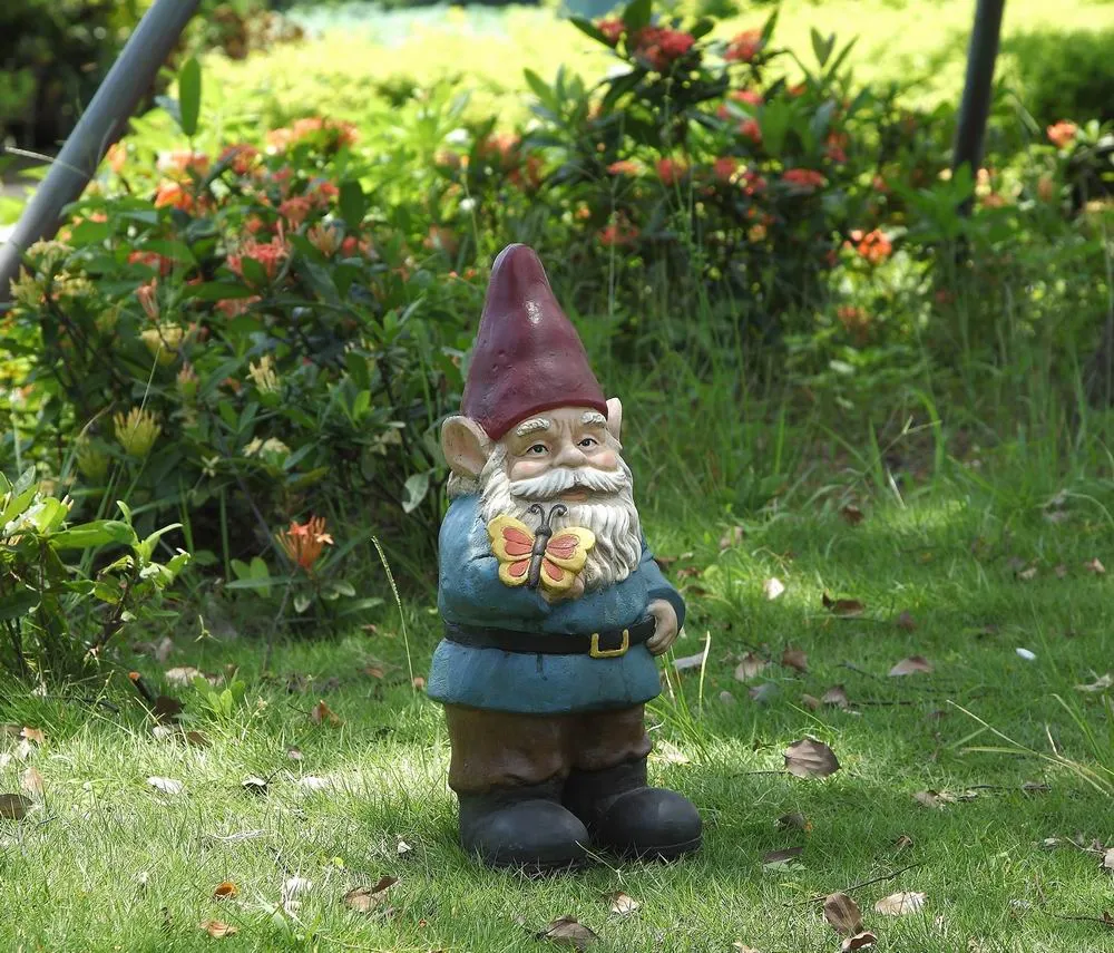 Gnome Flying a butterfly