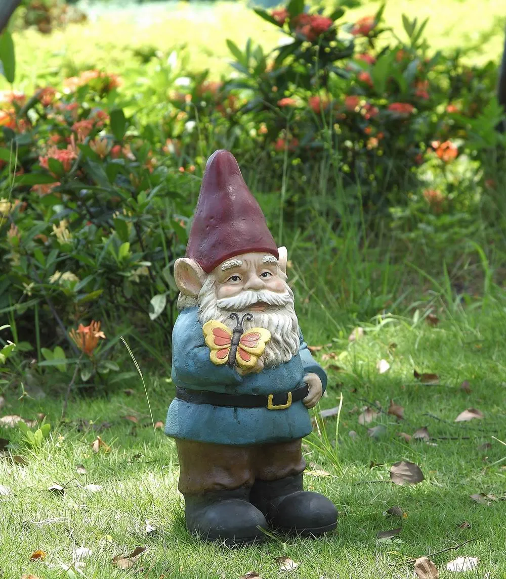 Gnome Flying a butterfly