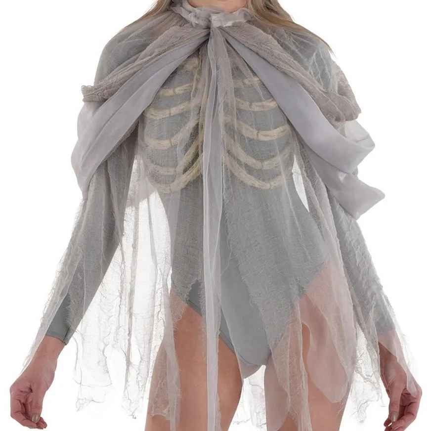 Halloween Distressed Bony Capelet Adult | 1 ct