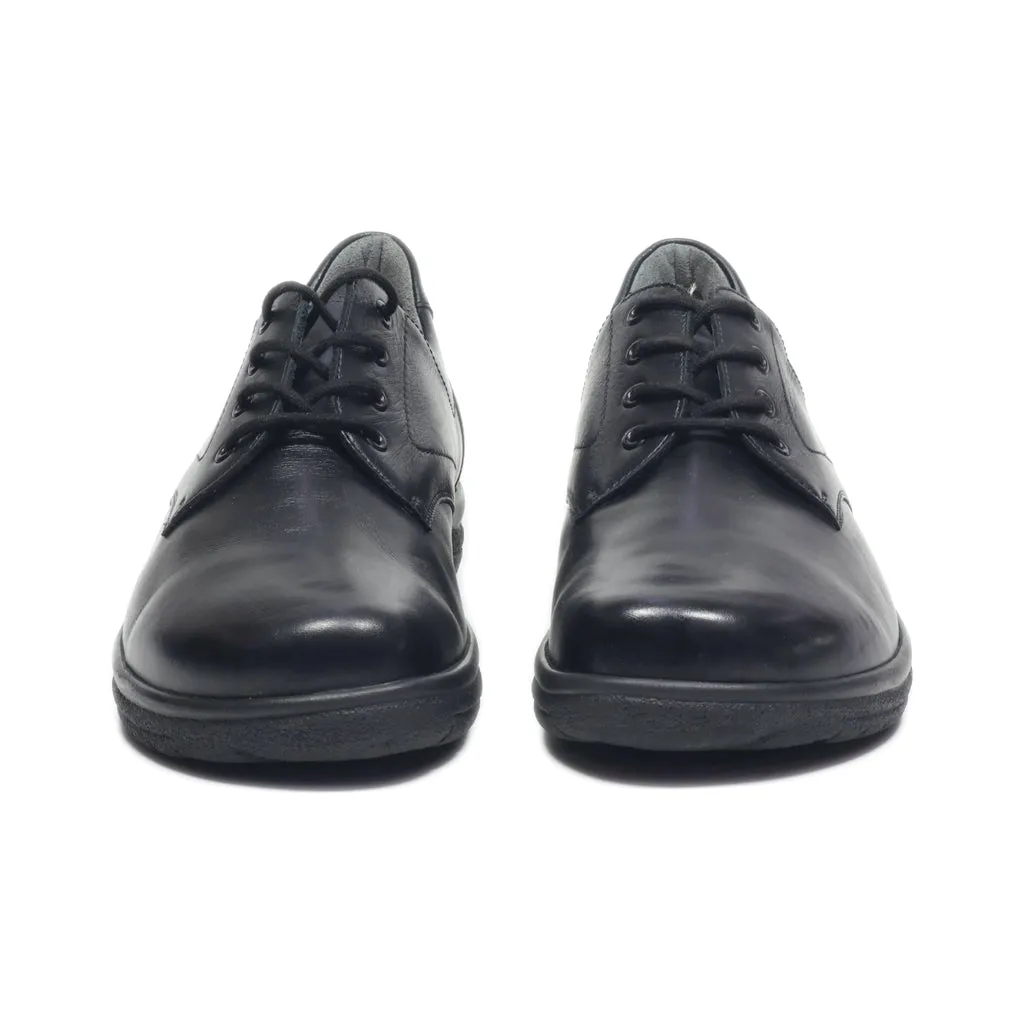 Helvesko Formal Lace Ups Leather Black Colour For Men