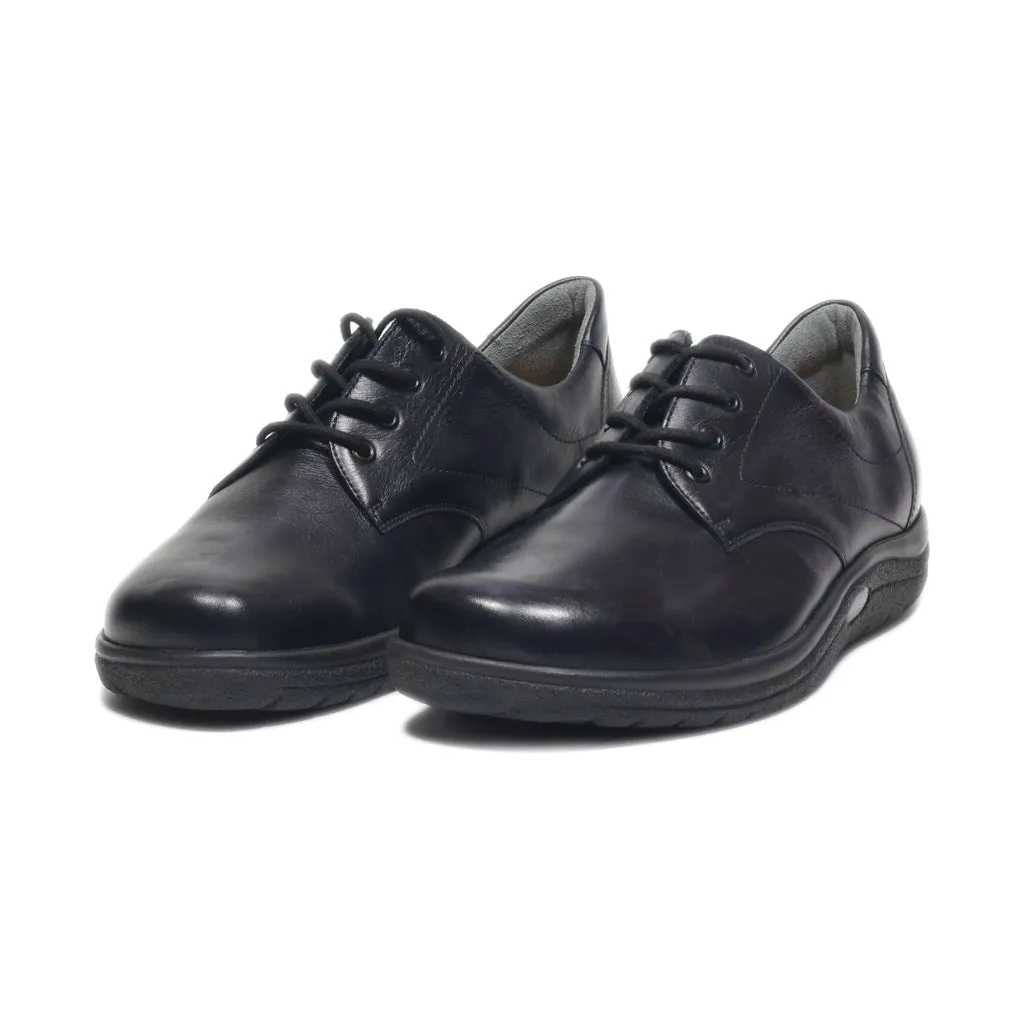 Helvesko Formal Lace Ups Leather Black Colour For Men