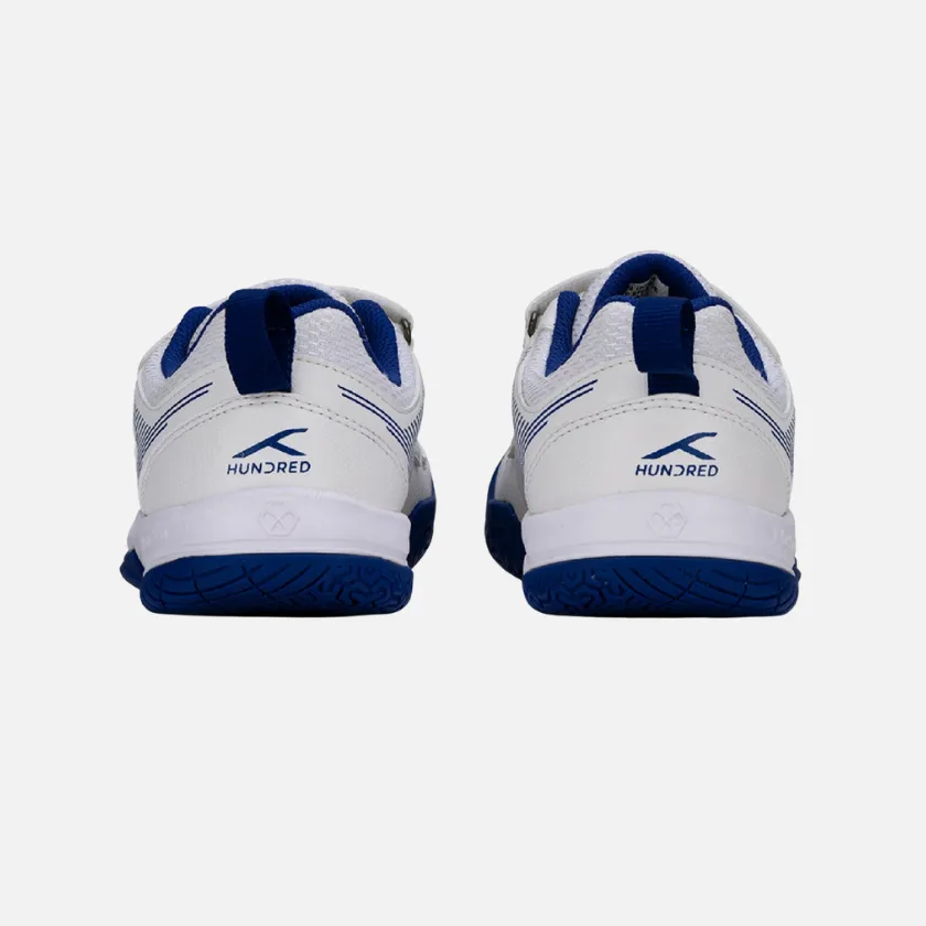 Hundred Court Star Kids Badminton Shoes -White/Navy