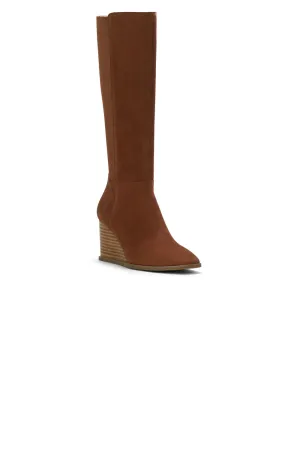 Jessica Wedge Boots - Cognac