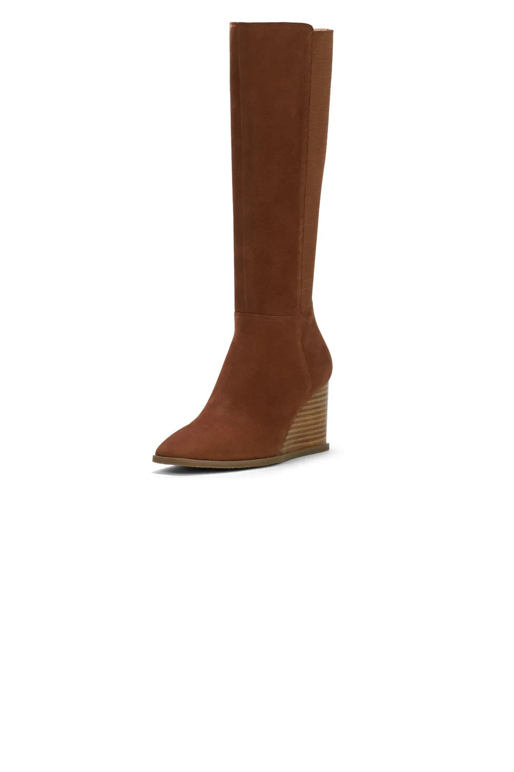 Jessica Wedge Boots - Cognac