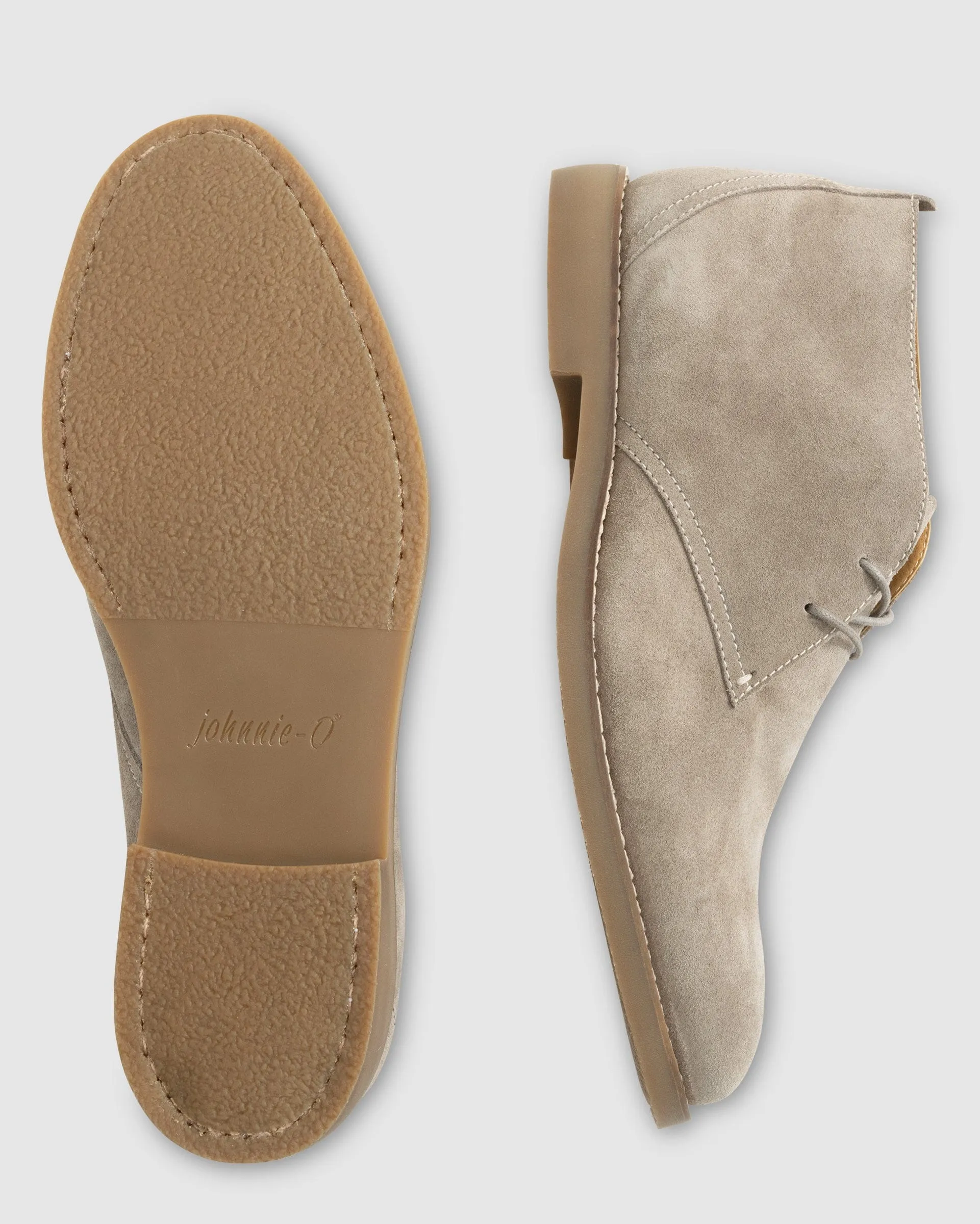 Johnnie-O J-Flex Suede Chukka Boot In Stone