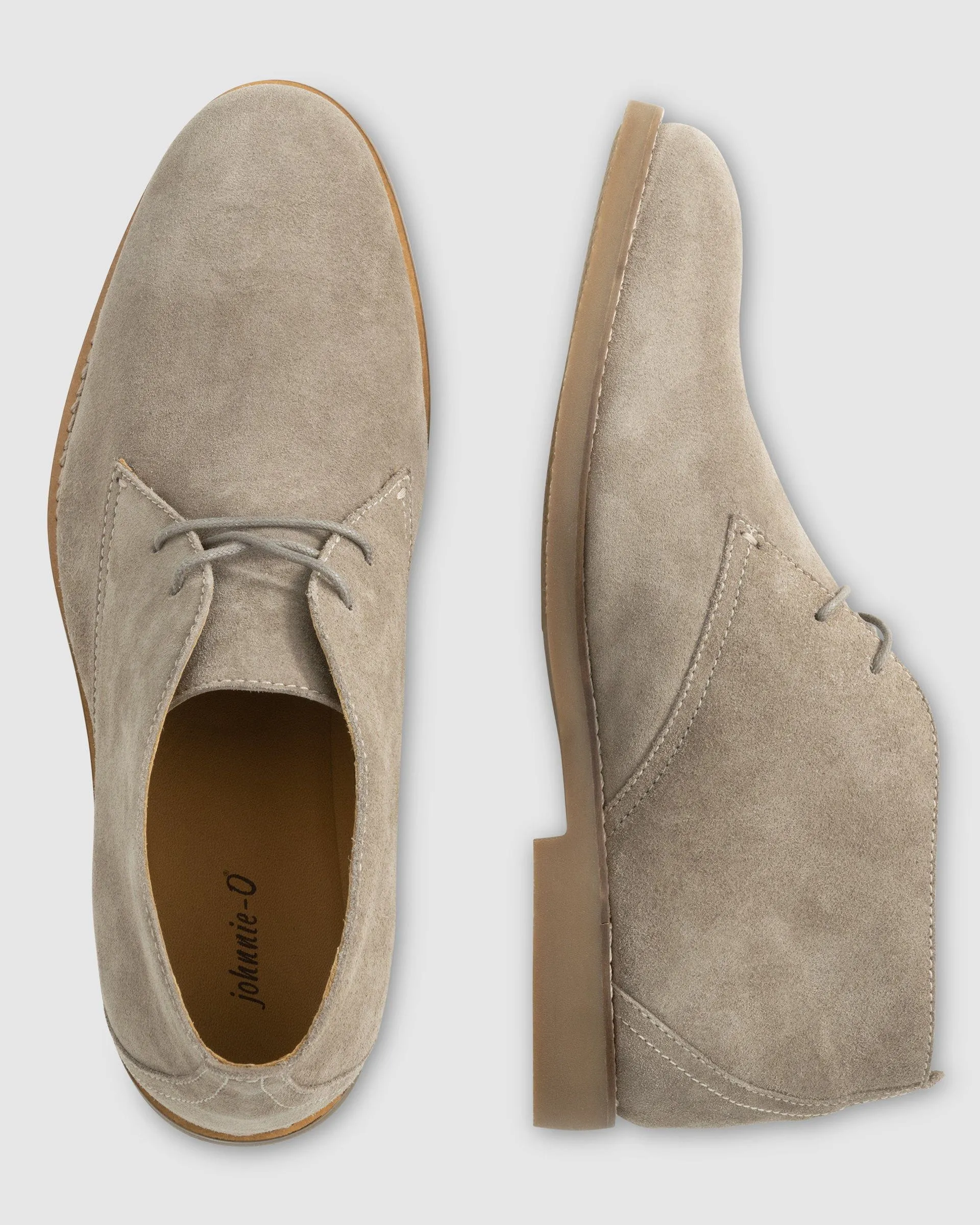 Johnnie-O J-Flex Suede Chukka Boot In Stone