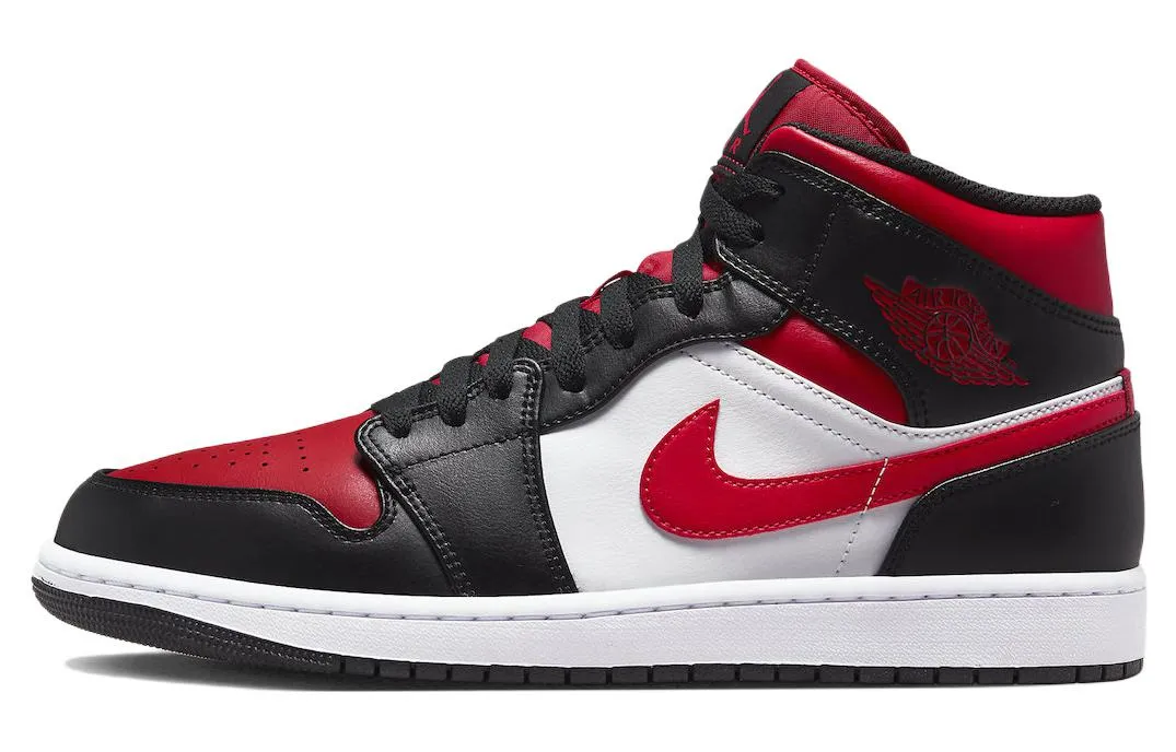 Jordan 1 Mid White Black Red (2022)